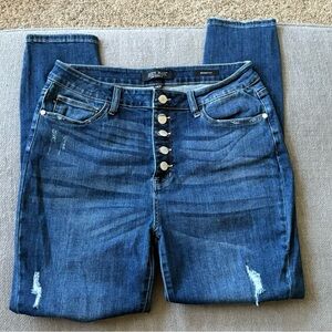 Judy Blue Skinny Fit distressed denim jeans 13/31.